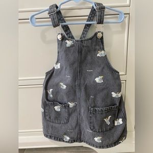 Zara dumbo denim jumper dress, size 2-3years